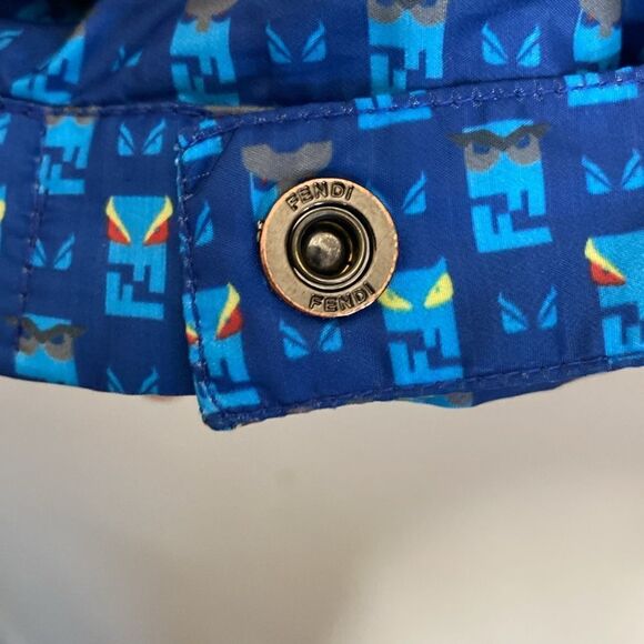 FENDI Monster Eyes Full Zip Windbreaker Jacket Size 50 - Picture 9 of 10